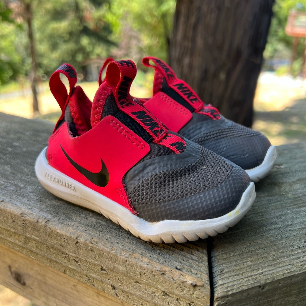 Black and Red kid Nike shoes